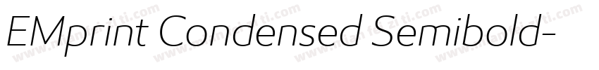 EMprint Condensed Semibold字体转换